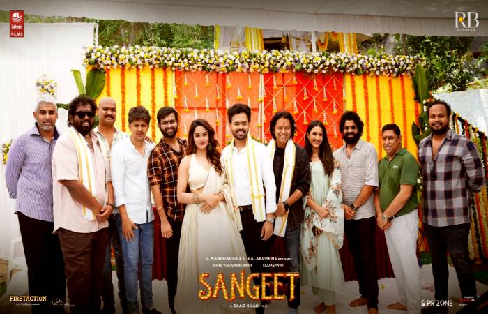 Cast and Crew of Sangeet with the guests