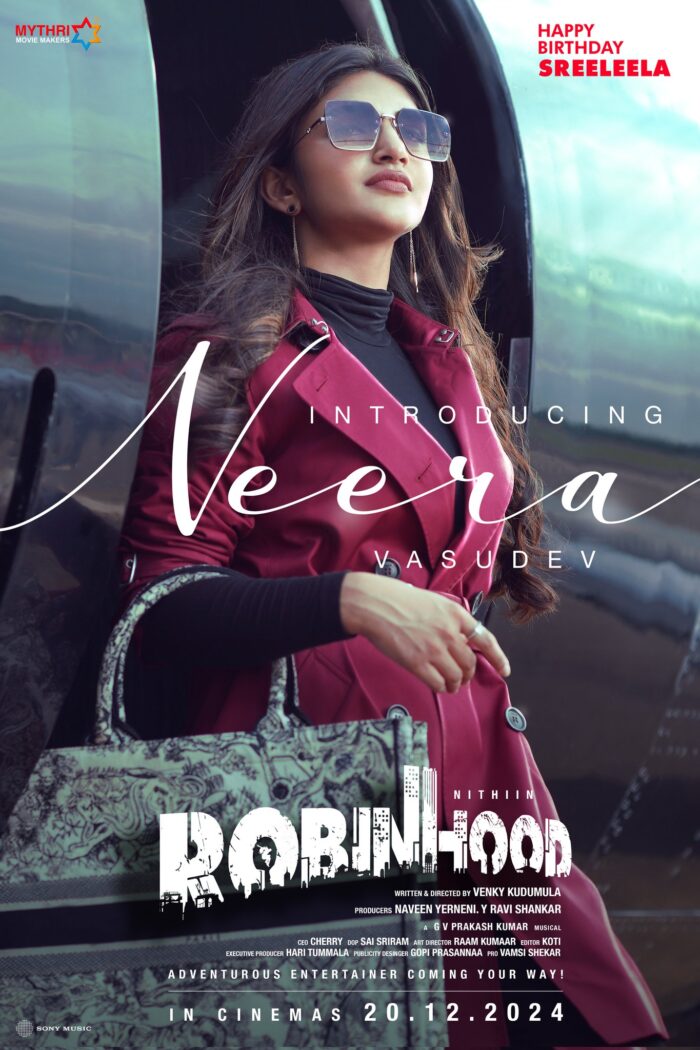 Sreeleela turns Neera Vasudev for Robinhood