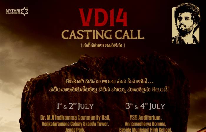 VD14 team gives a casting call for actors to share screen with Vijay Devarakonda