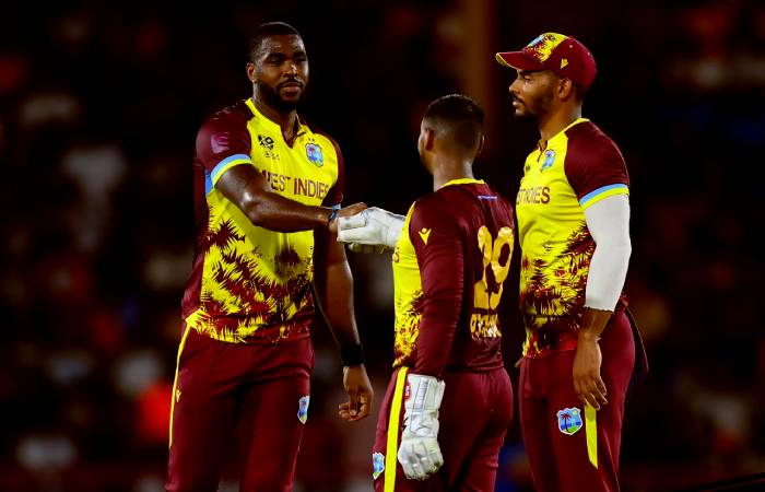 West Indies bowlers dominated Afghanistan batters in the chase